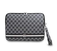 DKNY Housse pour PC 13/14 pouces Élégante Motifs à carreaux et à rayures Noir