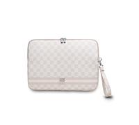 Housse pour PC 13 / 14 pouces Elégante avec Motifs à Carreaux et à Rayures Rose