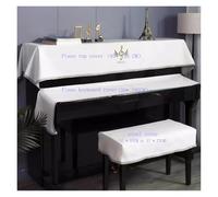 Housse pour piano 1 housse de piano simple et moderne luxe, anti-poussière, for touches, tabouret(Pure White,Piano top cover)