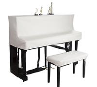 Housse Pour Piano à Queue Housse de piano luxueuse et simple, demi-couverture en tissu scientifique technologique sans lavage(White,Height 118-125 piano)