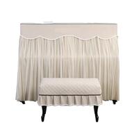 Housse Pour Piano à Queue Tissu tissu Piano couverture complète solide Semi ouvert Polyester décoration de la maison(Coffee,Double style)