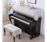 Housse pour piano droit, Housse de piano électronique élégante en dentelle brodée luxe à la mode, style rural((single seat type))