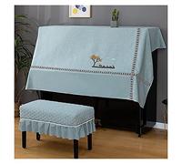 Housse pour piano droit, Housse de piano verticale 200 x 140 cm, élégante broderie, style rural, housse épaisse suspendue for((single seat type))