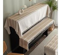 Housse pour piano, housse anti-poussière pour piano droit, housse pour clavier, tissu facile à nettoyer et anti-rayures pour une utilisation à la maison-Brown||Piano Cover 90 * 200cm