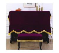 Housse pour piano Housse de piano classique en velours épais avec pompons, longue/demi-housse, serviette table housse banc 60 x 40 cm(B1)