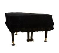 Housse pour Piano Housse de piano en velours Housse de piano à queue Micro Clavier noir Housse anti-poussière(Black,170-180)