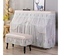Housse pour piano， Housse de protection anti-poussière for piano électronique, style européen(Single chair cover 58 * 38cm)