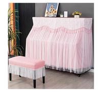 Housse pour piano Housse de protection for piano élégante avec chaise, 2 pièces, housse complète for, contre la poussière for tabouret(Pink,148-155cm 36-56cm)