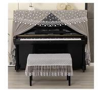 Housse pour Piano Housse de protection for piano, tissu en dentelle, couverture complète for jouer du piano, housse de protection pratique tout compris, pas besoin de l'enlever(Grey,38x78cm chair)