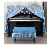 Housse pour Piano Housse de protection for piano, tissu en dentelle, couverture complète for jouer du piano, housse de protection pratique tout compris, pas besoin de l'enlever(Blue,38x58cm chair)