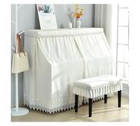 Housse pour Piano Housse de protection intégrale for piano, minimaliste, en maille et dentelle, petite housse de protection fraîche en tissu for piano(Color-03,158x40cm Cover)