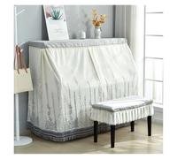 Housse pour Piano Housse de protection intégrale for piano, minimaliste, en maille et dentelle, petite housse de protection fraîche en tissu for piano(Color-02,153x35cm Cover)