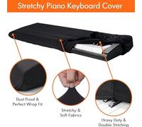 Housse Pour Piano Numérique | Housse Pour Clavier De Piano À 88 Touches - Protecteur Élastique à Couverture Intégrale pour Touches d'Instrument de Musique en Scène Concert