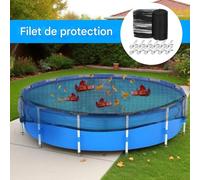 Housse pour Piscine | Filet Hivernal de Protection Rond | Filet Pare Soleil De Jardin avec 12 Clips pour Entreprises Et Services De Gardiennage Usage Commercial pour Exterieur Interieur