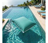 Housse pour Pouf Géant XXL 180x140cm - Déhoussable - Flottant pour Piscine - Bleu Caraïbes - Déco Arts