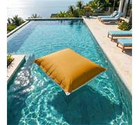 Housse pour Pouf Géant XXL 180x140cm - Déhoussable - Flottant pour Piscine - Jaune Miel - Déco Arts