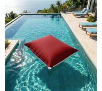 Housse pour Pouf Géant XXL 180x140cm - Déhoussable - Flottant pour Piscine - Rouge Piment - Déco Arts