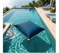Housse pour Pouf Géant XXL 180x140cm - Déhoussable - Flottant pour Piscine - Bleu Pétrole - Déco Arts