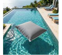 Housse pour Pouf Géant XXL 180x140cm - Déhoussable - Flottant pour Piscine - Gris Galet - Déco Arts