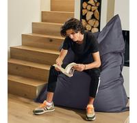 Housse pour Pouf Géant XXL 180x140cm - Intérieur et Extérieur - Déhoussable - AntiUV - Gris Carbone - Déco Arts