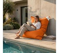 Housse pour Pouf Géant XXL 180x140cm - Intérieur et Extérieur - Déhoussable - AntiUV - Orange - Déco Arts