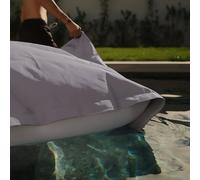 Housse pour Pouf Géant XXL Déhoussable Flottant pour Piscine Déco Arts Gris Galet