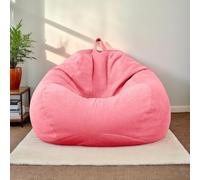 Housse pour Pouf sans Garnissage Velours Épais Souple Lavable Chambre Salon Bureau Terrasse Beanbags Rangement Jouets Peluches Adulte Teenagers,M,80 * 90cm
