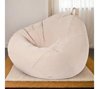 Housse pour Pouf sans Garnissage Velours Épais Souple Lavable Chambre Salon Bureau Terrasse Beanbags Rangement Jouets Peluches Adulte Teenagers,H,70 * 80cm