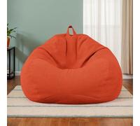 Housse pour Pouf sans Garnissage Velours Épais Souple Lavable Chambre Salon Bureau Terrasse Beanbags Rangement Jouets Peluches Adulte Teenagers,J,110 * 120cm