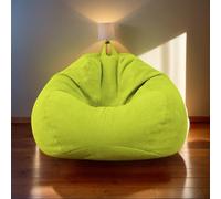 Housse pour Pouf sans Garnissage Velours Épais Souple Lavable Chambre Salon Bureau Terrasse Beanbags Rangement Jouets Peluches Adulte Teenagers,C,110 * 120cm