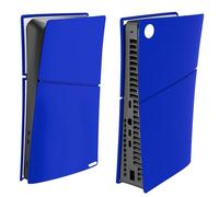 Housse pour PS5 Slim, Coque en Silicone, façade de Remplacement, Housse de Protection (pour Version numérique Bleue)