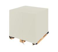 Housse Pour Rack De Squat Housse de palette étanche avec fermeture éclair et sangles élastiques réglables for le stockage extérieur 48x60x48 pouces(Off white)