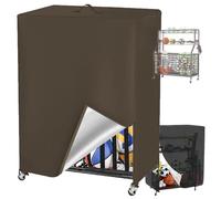 Housse pour Râteliers Stockage Basket-Ball de Garage,Bâche de Protection pour Support de Rangement pour Ballon, Imperméables Couverture pour Organisateur d'Équipeme(Size:210D:97*46*115cm,Color:Marron)