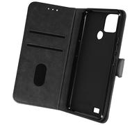 Housse pour Realme C21 et C11 2021 Portefeuille et Support vidéo Noir