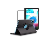 Housse pour Realme Pad mini 8.7 (2022) Support Rotatif 360 PU Cuir, Noir + Film VERRE Trempé