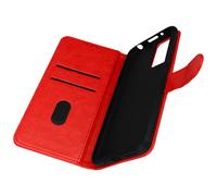 Housse pour Redmi 10 et 10 2022 Portefeuille Fonction Support vidéo rouge