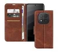 Housse pour Redmi Note 14 Pro et 14 Pro Plus Portefeuille Dragonne Marron foncé