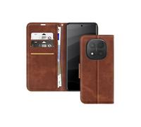 Housse pour Redmi Note 14 Pro et 14 Pro Plus Portefeuille Dragonne Marron foncé