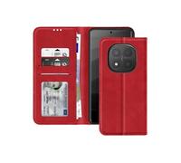 Housse pour Redmi Note 14 Pro et 14 Pro Plus Portefeuille et Support Rouge