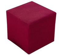 Housse pour Repose/Housse de Pouf Tabouret Carrée Rangement Housse de Ottomane Extensible Housse De Protection Pouf Rectangulaire Housse de Repose-Pieds élastique (Color : Burgundy, Size : 35x35cm)