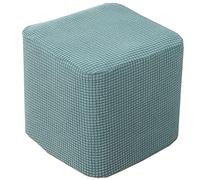 Housse pour Repose/Housse de Pouf Tabouret Carrée Rangement Housse de Ottomane Extensible Housse De Protection Pouf Rectangulaire Housse de Repose-Pieds élastique