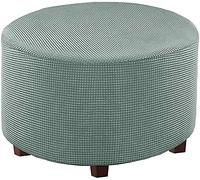 Housse Pour Repose-Pieds Extensible Jacquard Housse Ottomanes Rond Housse De Tabouret Housse De Pour Canapé Doux Housse Pouf Tabouret Amovible Couvre-Pouf De Rangement ( Color : P , Size : 45-50CM )