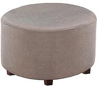 Housse Pour Repose-Pieds Extensible Jacquard Housse Ottomanes Rond Housse De Tabouret Housse De Pour Canapé Doux Housse Pouf Tabouret Amovible Couvre-Pouf De Rangement ( Color : D , Size : 80-104CM )