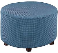 Housse Pour Repose-Pieds Extensible Jacquard Housse Ottomanes Rond Housse De Tabouret Housse De Pour Canapé Doux Housse Pouf Tabouret Amovible Couvre-Pouf De Rangement ( Color : R , Size : 25-35CM )