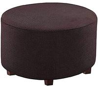 Housse Pour Repose-Pieds Extensible Jacquard Housse Ottomanes Rond Housse De Tabouret Housse De Pour Canapé Doux Housse Pouf Tabouret Amovible Couvre-Pouf De Rangement ( Color : Y , Size : 45-50CM )