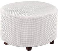 Housse Pour Repose-Pieds Extensible Jacquard Housse Ottomanes Rond Housse De Tabouret Housse De Pour Canapé Doux Housse Pouf Tabouret Amovible Couvre-Pouf De Rangement ( Color : I , Size : 45-50CM )