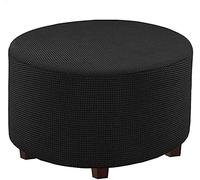 Housse Pour Repose-Pieds Extensible Jacquard Housse Ottomanes Rond Housse De Tabouret Housse De Pour Canapé Doux Housse Pouf Tabouret Amovible Couvre-Pouf De Rangement ( Color : S , Size : 75-85CM )