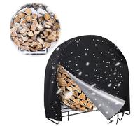 Housse pour Rond Étagère à Bois de Cheminée Intérieure,Imperméable Bache pour Support de Rangement pour Bois de Chauffage,Couverture de Protection pour Porte Bûches Exterieur(Size:Round: 122*61*124cm