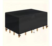 Housse Pour Salon de Jardin Table et Chaise Exterieur 190x90x75cm/LxBxH Bâche de protection pour meubles de jardin résistante à l’hiver et imperméable - Pour tables de jardin, tables de terrasse
