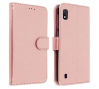Housse pour Samsung Galaxy A10 Étui Portefeuille Support Stand Rose gold